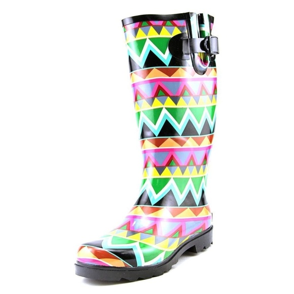 Corkys Chevron Ladies Rubber Boots Wellies Muckers - Picture 2 of 2